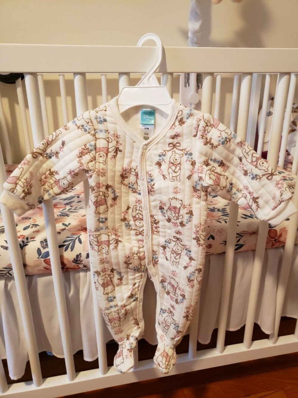 Disney Baby Winnie The Pooh Snap-Up One Piece Footie PJ 0-3 mo